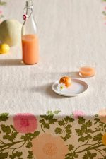 Riso Floral Linen Tablecloth – Natural Linen Vibrant Botanical Dining Table Cover - Image 4