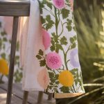Riso Floral Linen Dish Towel – Natural Linen Botanical Kitchen Tea Towel