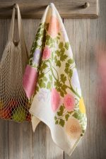 Riso Floral Linen Dish Towel – Natural Linen Botanical Kitchen Tea Towel - Image 2
