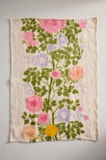 Riso Floral Linen Dish Towel – Natural Linen Botanical Kitchen Tea Towel - Image 4