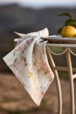 Watercolor Blooms Linen Napkins – Set of 2 Hand-Finished Floral Print Table Linens - Image 2
