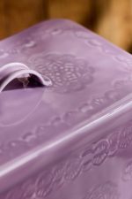 Violet Enamelware Bread Box – Hand-Crafted Protective Steel Storage Bin for Kitchen Countertops - Image 2