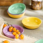 Colorful Enamelware Jam Cups – Set of 6 Hand-Crafted Mini Metal Serving Saucers
