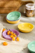 Colorful Enamelware Jam Cups – Set of 6 Hand-Crafted Mini Metal Serving Saucers