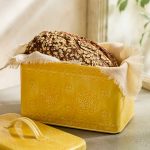 Yellow Enamelware Bread Box – Hand-Crafted Steel Storage Bin for Kitchen Countertops
