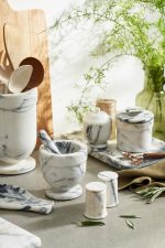 Smoky White Marble Salt and Pepper Shakers – Set of 2 Hand-Crafted Natural Stone Seasoning Dispensers - Image 3