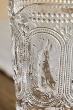 Embossed Bunny Glass Pitcher – 35 oz Hand-Crafted Clear Glass Spring Rabbit Beverage Server - Image 2