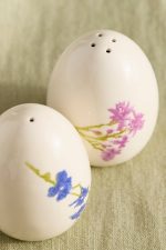 Colorful Floral Egg Salt and Pepper Shakers – Set of 2 Hand-Painted Earthenware Shakers - Image 2