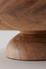 Acacia Wood Footed Serving Bowl – 12-Inch Hand-Crafted Natural Hardwood Elevated Pedestal Bowl - Image 5