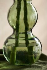 Stacked Bubbles Recycled Glass Vase – 18-Inch Hand-Crafted Spanish Glass Tall Floor Vase - Image 2