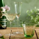 Ruffled Green Double Old Fashioned Glass – Hand-Crafted 10 oz Tinted Lowball Cocktail Glass