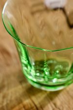 Ruffled Green Double Old Fashioned Glass – Hand-Crafted 10 oz Tinted Lowball Cocktail Glass - Image 3