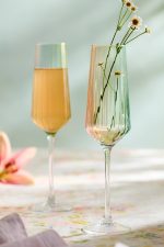 Ombre Champagne Flutes – Set of 2 Hand-Crafted 9 oz Gradient Glassware