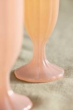 Ruffle Rim Pastel Flute Glasses – Set of 2 Hand-Finished 6 oz Glassware for Toasting - Image 3