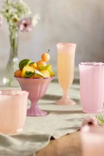 Ruffle Rim Pastel Flute Glasses – Set of 2 Hand-Finished 6 oz Glassware for Toasting - Image 4