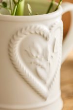 Valentine Cameo Stoneware Mug – 18 oz Large Hand-Crafted Ceramic Heart Motif Coffee Cup - Image 2