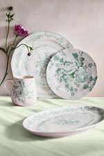 Blooming Transferware Stoneware Mug – 16 oz Hand-Finished Botanical Decal Coffee Cup - Image 3