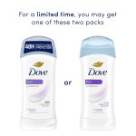 Dove Invisible Solid Antiperspirant Deodorant Stick For Women, Fresh, For All Day Underarm Sweat & Odor Protection ,2.6 oz, 2 Pack - Image 3