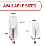 Command Small Wire Toggle Hooks, Clear, Damage Free Decorating, 9 Hooks - Image 2