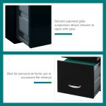 Space Solutions 3 Drawer Letter Width Vertical File Cabinet with Pencil Drawer, Black - Image 6