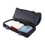Protege 36-inch Jumbo Drop-Bottom Rolling Travel Duffel Bag with Telescopic Handle, Blue - Image 6