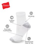 Hanes Women's Ankle Socks, Cushioned, 10-Pack, Size 5-9 - Image 5