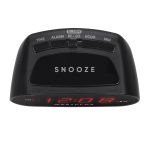 Westclox Basic Black Digital Red LED Bedside or Desk Alarm Clock with Adjustable Hi/Lo Alarm Volume and Snooze - Image 3