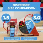 Scotch Heavy Duty Packaging Tape, Clear, 1.88" x 38.2 yd, 1 Dispenser - Image 4