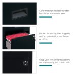Space Solutions 18" Deep 2 Drawer Letter Width Vertical File Cabinet, Black - Image 2