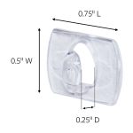 Command Decorating Clips, Clear, 20 Wall Hooks - Image 2