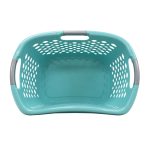 Home Logic 1.8 Bushel Hip Grip Plastic Laundry Basket, Teal, Adult - Image 6