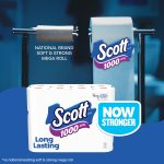 Scott 1000 1-Ply Toilet Paper, 4 Rolls, 1,000 Sheets per Roll - Image 3