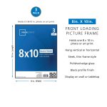 Mainstays Picture Frames, 8 x 10, Black, Front-Loading, Wall or Tabletop, Set of 3 - Image 7