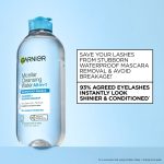 Garnier SkinActive Micellar Cleansing Water All in 1 Waterproof Makeup Remover, Face Cleanser, 3.4 fl oz - Image 5