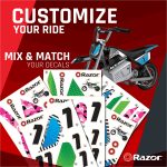 Razor Dirt Rocket MX350 - Black with Decals, up to 14 mph, 24V Electric Dirt Bike for Child 8+ - Image 2