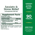 Nature's Bounty Anxiety & Stress Relief Ashwagandha KSM-66, Dietary Supplement, Tablets, 90 Ct - Image 2