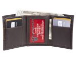 Genuine Dickies Men's RFID Genuine Leather Trifold Wallet with Interior Zipper - Image 4