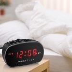Westclox Basic Black Digital Red LED Bedside or Desk Alarm Clock with Adjustable Hi/Lo Alarm Volume and Snooze - Image 6
