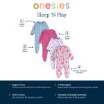 Onesies Brand Baby Girl Sleep 'n Play Footed Pajamas, 4-Pack, Sizes Newborn-6/9 Months - Image 6