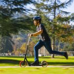 Razor Carbon Lux Kick Scooter - Red/Black, Spoked Large Wheels, Folding Scooter for Up to 220 lbs - Image 2