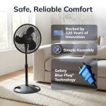 Lasko 16" 3-Speed Oscillating, Adjustable Height, Pedestal Fan S16500 - Image 4