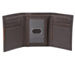 Genuine Dickies Men's RFID Genuine Leather Trifold Wallet with Interior Zipper - Image 2