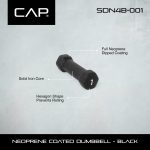 CAP Barbell, 1lb Black Neoprene Dumbbell, Pair - Image 3