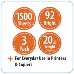 Pen+Gear Copy Paper, 8.5" x 11", 92 Bright, White, 20 lb., 3 Ream Case (1,500 Sheets) - Image 4