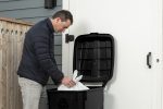 Hyper Tough 45 Gallon Wheeled Heavy Duty Plastic Garbage Can with Attached Lid, Black - Image 6