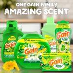 Gain Laundry Detergent Liquid with Odor Fighters, Original Scent, 46 fl oz, 32 Loads - Image 4