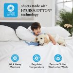 Better Homes & Gardens 4-Piece 400 Thread Count Cotton Sateen Performance Bed Sheet Set, Grey, Queen - Image 5
