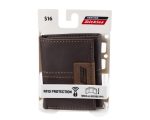 Genuine Dickies Men's RFID Genuine Leather Trifold Wallet with Interior Zipper - Image 6