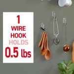 Command Small Wire Toggle Hooks, Clear, Damage Free Decorating, 9 Hooks - Image 3