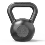 (4 pack) Athletic Works 35 lb Cast Iron Kettlebell, Black Hammertone Finish - Image 2